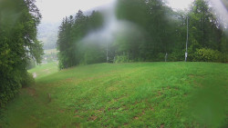 Prostřední část sjezdovky a snowpark