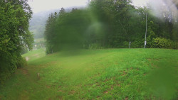 Prostřední část sjezdovky a snowpark