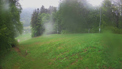 Prostřední část sjezdovky a snowpark