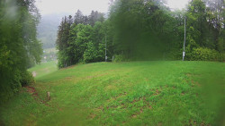 Prostřední část sjezdovky a snowpark