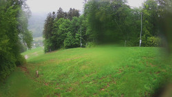 Prostřední část sjezdovky a snowpark