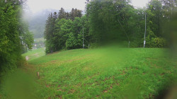 Prostřední část sjezdovky a snowpark