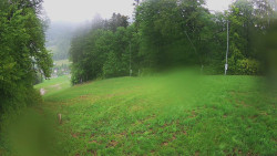 Prostřední část sjezdovky a snowpark