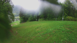 Prostřední část sjezdovky a snowpark