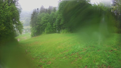 Prostřední část sjezdovky a snowpark