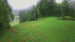 Prostřední část sjezdovky a snowpark