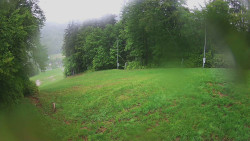 Prostřední část sjezdovky a snowpark