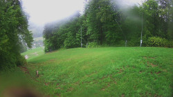 Prostřední část sjezdovky a snowpark