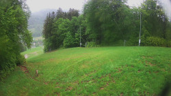 Prostřední část sjezdovky a snowpark