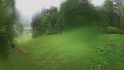 Prostřední část sjezdovky a snowpark