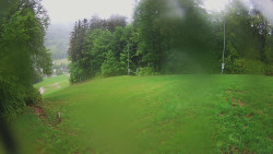Prostřední část sjezdovky a snowpark