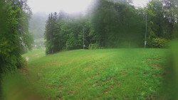 Prostřední část sjezdovky a snowpark