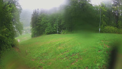 Prostřední část sjezdovky a snowpark