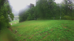 Prostřední část sjezdovky a snowpark