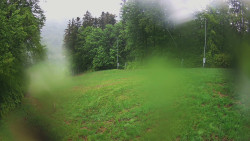 Prostřední část sjezdovky a snowpark