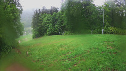 Prostřední část sjezdovky a snowpark