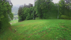 Prostřední část sjezdovky a snowpark