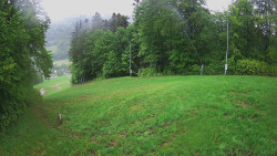 Prostřední část sjezdovky a snowpark