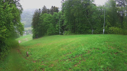 Prostřední část sjezdovky a snowpark