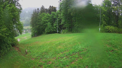 Prostřední část sjezdovky a snowpark