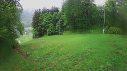 Prostřední část sjezdovky a snowpark