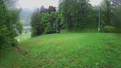 Prostřední část sjezdovky a snowpark