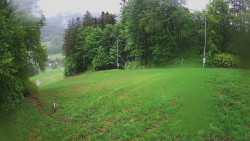 Prostřední část sjezdovky a snowpark