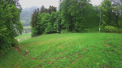 Prostřední část sjezdovky a snowpark
