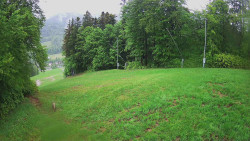 Prostřední část sjezdovky a snowpark