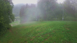 Prostřední část sjezdovky a snowpark