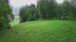Prostřední část sjezdovky a snowpark