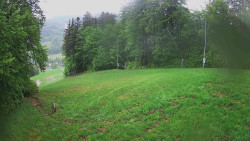 Prostřední část sjezdovky a snowpark