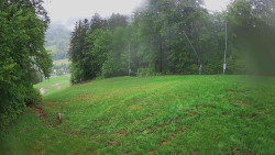 Prostřední část sjezdovky a snowpark