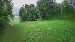 Prostřední část sjezdovky a snowpark