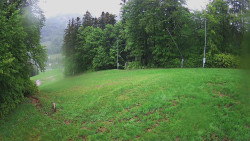 Prostřední část sjezdovky a snowpark