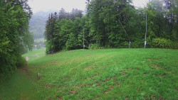 Prostřední část sjezdovky a snowpark
