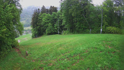 Prostřední část sjezdovky a snowpark