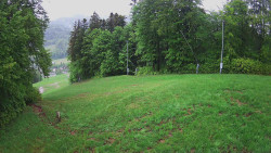 Prostřední část sjezdovky a snowpark