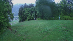 Prostřední část sjezdovky a snowpark