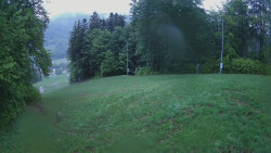 Prostřední část sjezdovky a snowpark