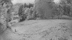 Prostřední část sjezdovky a snowpark