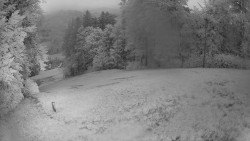 Prostřední část sjezdovky a snowpark