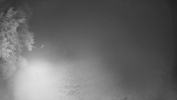 Prostřední část sjezdovky a snowpark