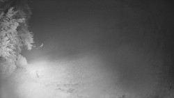 Prostřední část sjezdovky a snowpark