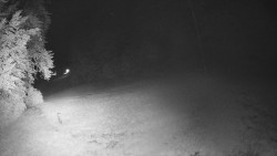 Prostřední část sjezdovky a snowpark