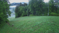 Prostřední část sjezdovky a snowpark