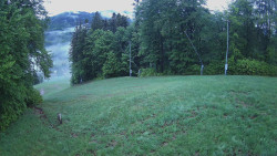Prostřední část sjezdovky a snowpark