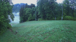 Prostřední část sjezdovky a snowpark