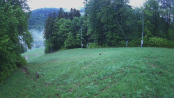 Prostřední část sjezdovky a snowpark