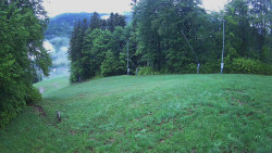 Prostřední část sjezdovky a snowpark